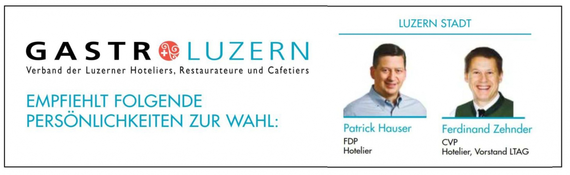 Danke für die Unterstützung durch Gastro Luzern!